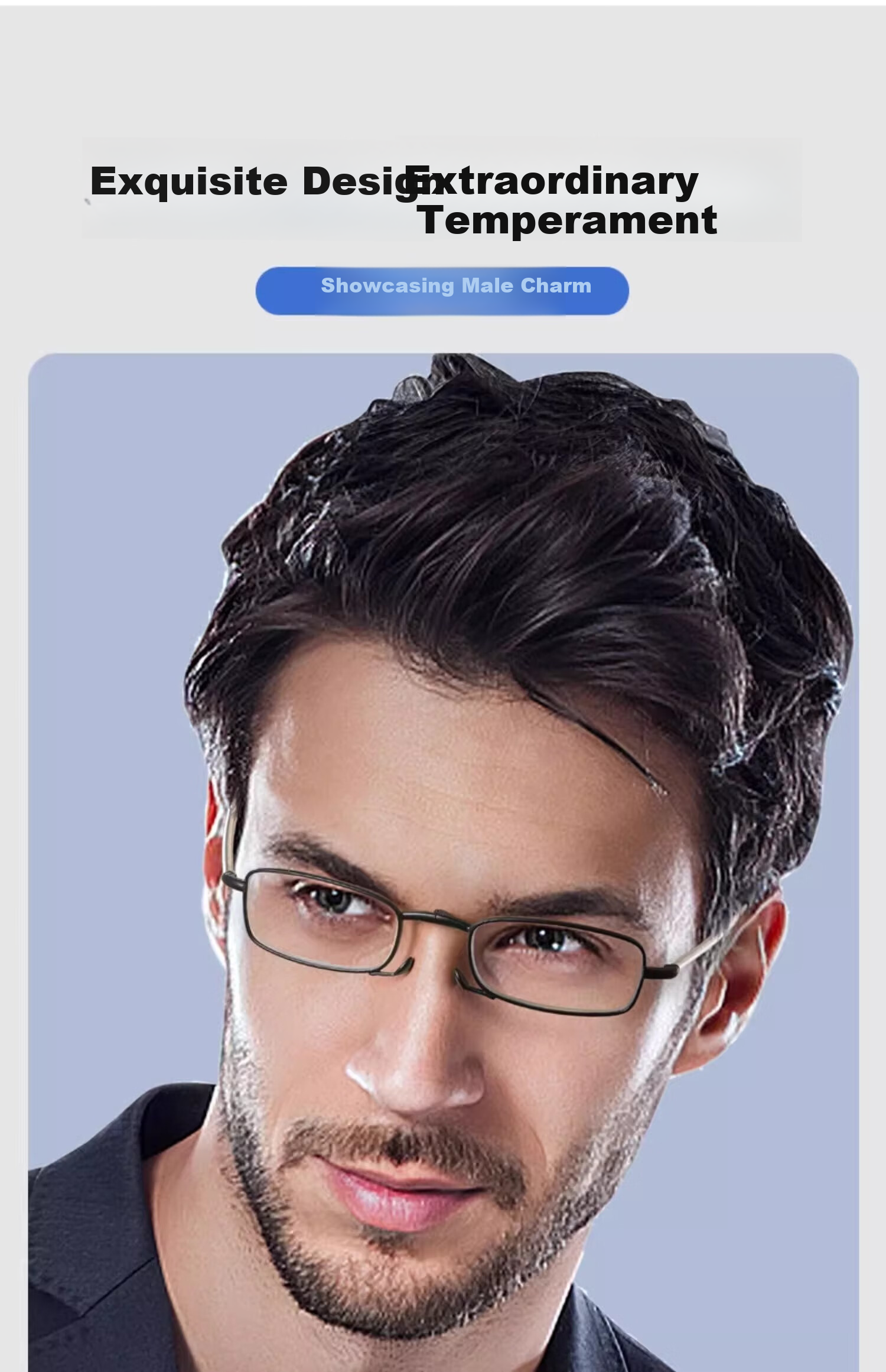 GOGOSOON High-Definition Clear Reading Glasses for Men, Foldable Portable Anti-Blue Light Stylish Ultra-Light Comfortable Reading Glasses for Women, Qixi Festival 1