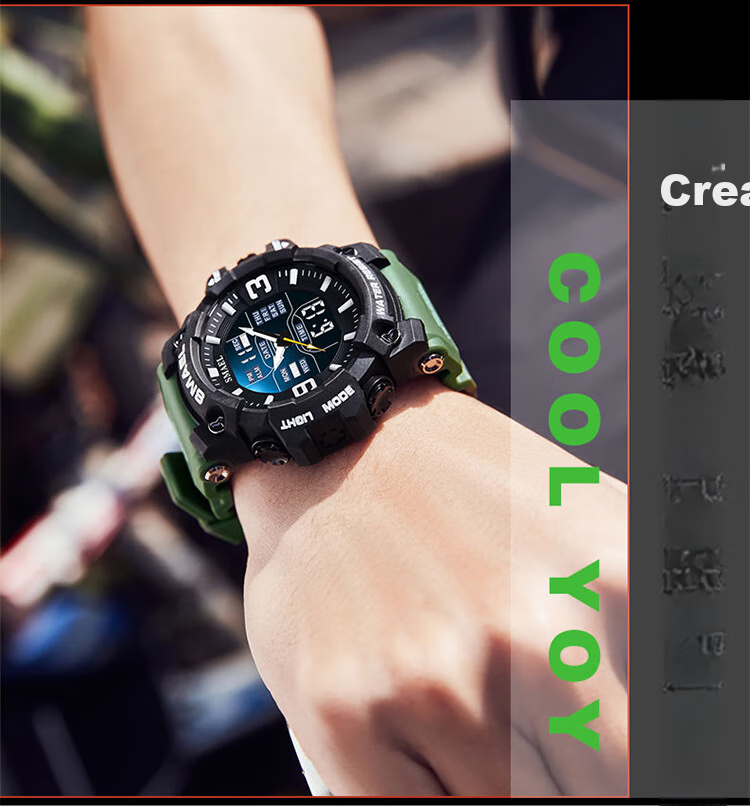 LOUIE JUELEN Men's Multifunctional Sports Watch with Alarm, Luminous Display And Water Resistance for Middle School, High School Students And Teenagers 18