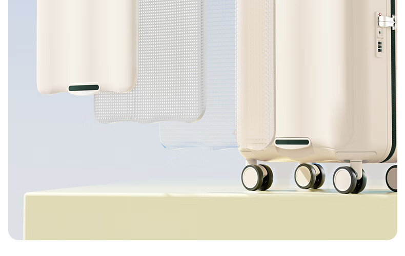 JOYGATRIP Wide Handle Luggage, Carry-On Suitcase, Travel Case, Small Women's Trolley Suitcase, Men's Pearl White, 20 Inches 4