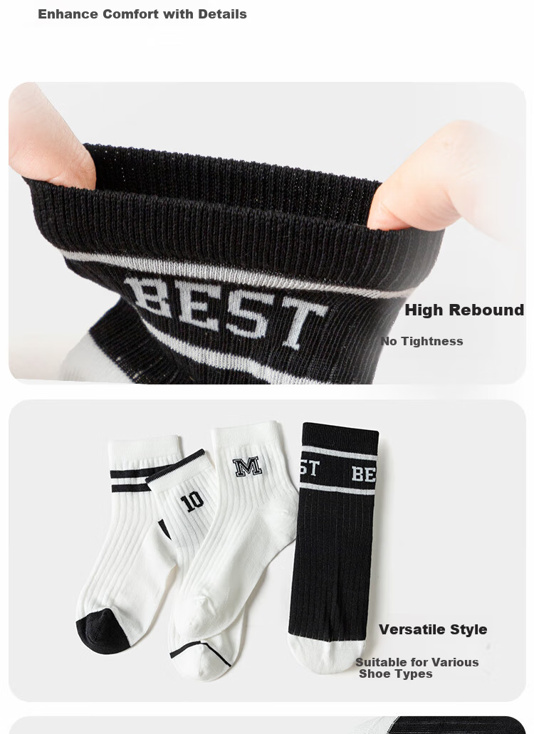 BALABALA Children's Boat Socks, Summer Mesh Socks, Thin Style, Boys And Girls Short Socks, Preppy Style, Elastic, Four Pairs Pack, 209225172206 7