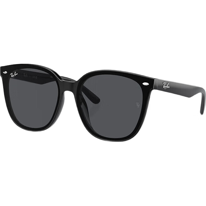 Солнцезащитные очки RayBan 0RB4423D, унисекс, черная оправа, темно-серые линзы, размер 66
