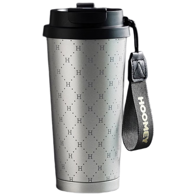 HOOMEY Insulated Mug Ceramic Lined Inner Coffee Cup for Men And Women, Stylish Straw Water Bottle 2025 New Cold-Keeping Cup