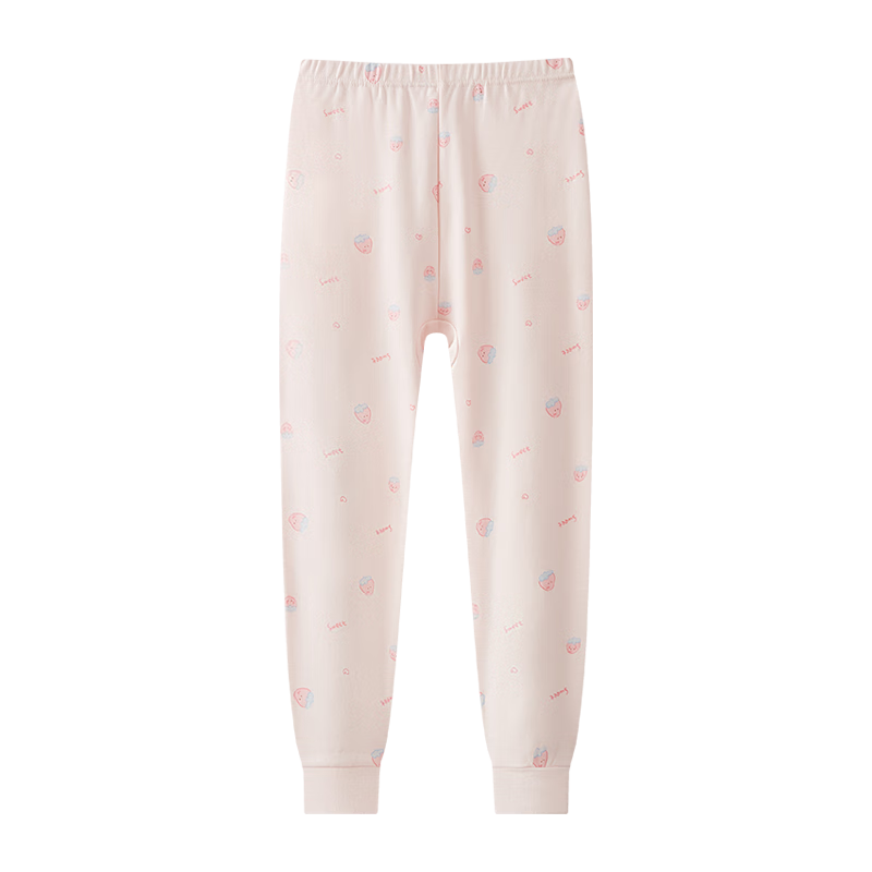 Hengyuanxiang Children's Autumn Long Johns, Boys' Youth All-Cotton Thin Printed Base Layer Long Johns, Single High-Waist Cotton Thermal Underwear Pants
