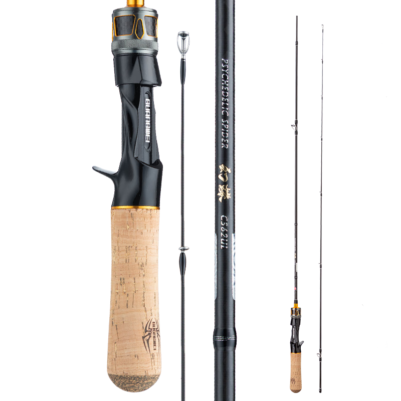 GW 1.68m Gun Handle Phantom Spider Ma Kou UL Fast-Tuning Micro Lure Fishing Rod Stream Whitebait Lure Rod