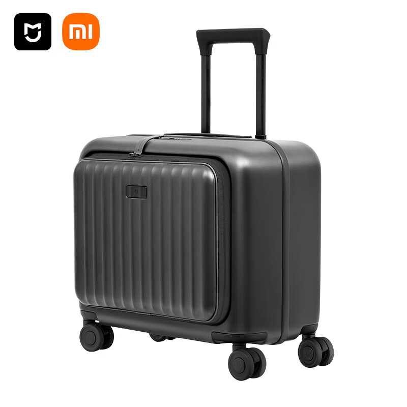 Чемодан Mijia Xiaomi, 18 дюймов, большой вместимости, тележка для мужчин и женщин, с передним открытием, кодовый замок, темно-серый и серебристый