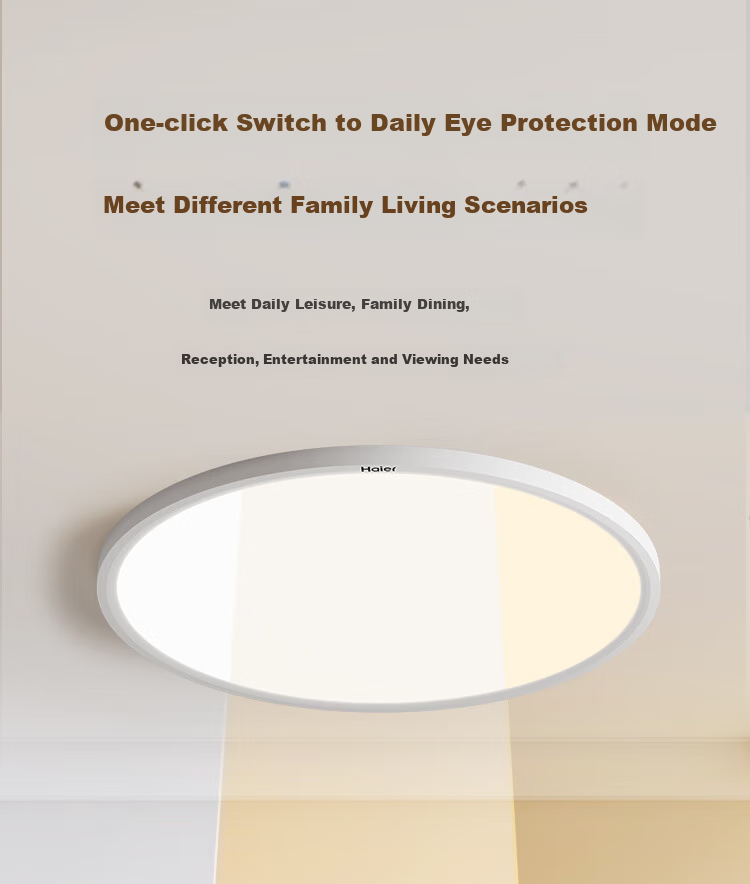 Haier Eye-Protection Ceiling Light, Full Spectrum Living Room Lamp, Simple Bedroom LED Lighting Fixture [Installation Included] 30