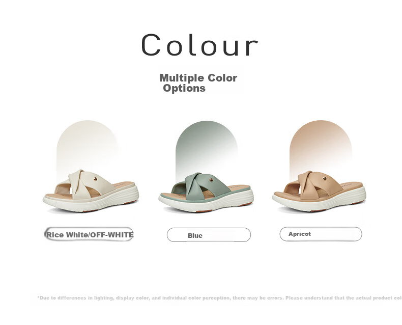 PT'SON Sheepskin Soft Sole Slippers for Women, Beach Sandals, Summer Thick-Soled Sandals, Versatile Outdoor Wear, Beige, Size 37 8