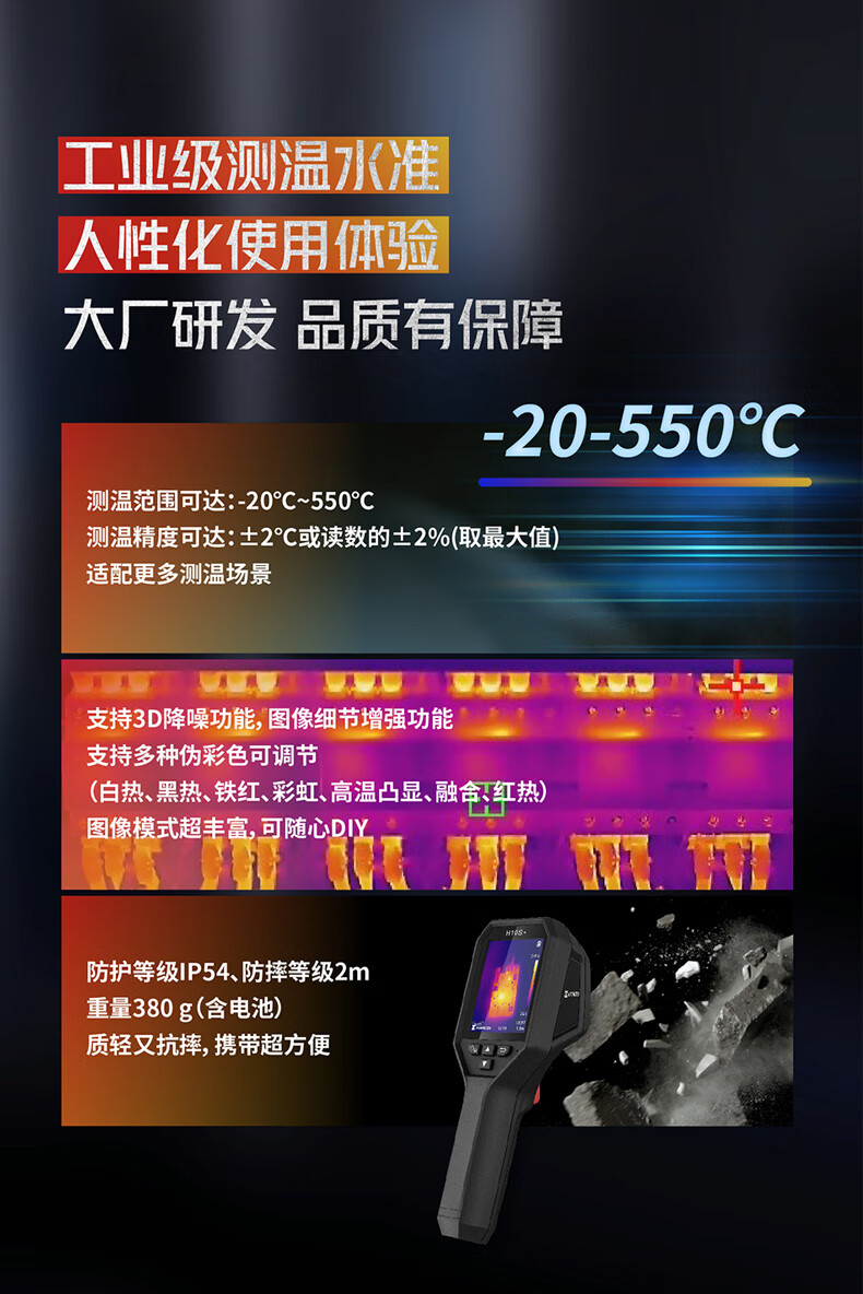 HIKMICRO Thermal Imaging Camera, High-Definition Infrared Thermal Imager, Temperature Measuring Device, Night Vision Goggles, Underfloor Heating Inspection, Water Leak Detector H10+ 7