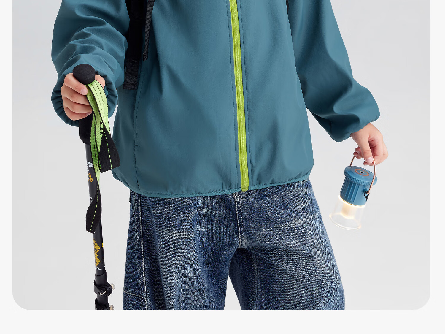 Zuoxi Boys' Fleece-Lined Jacket, 2026 New Children's Softshell Outerwear, Fleece Integrated Top, Gray, Size 160 22
