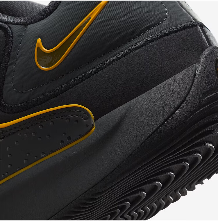 NIKE Men's Basketball Shoes, KD18 EP Sneakers, HV1991-002 Black/gray/yellow, Size 41 3