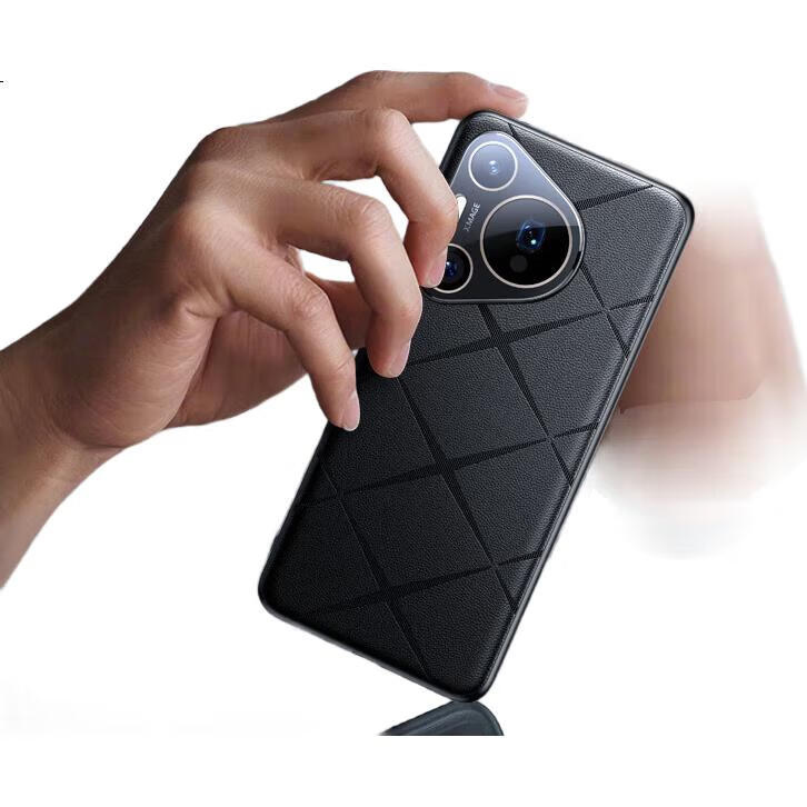 Чехол для Huawei Pura70 Pro/Pro+ DIVI, из натуральной кожи, с защитой от падений, ультратонкий, черный