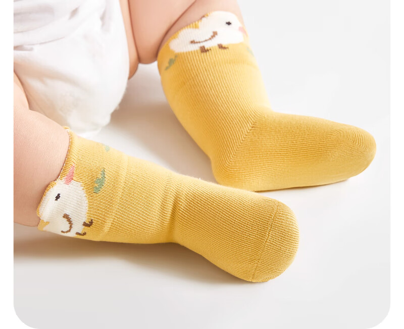 Scoornest Kids Socks Autumn Winter Pure Cotton Class A Newborn Baby Seamless Mid-Calf Socks Unisex Children Socks 12