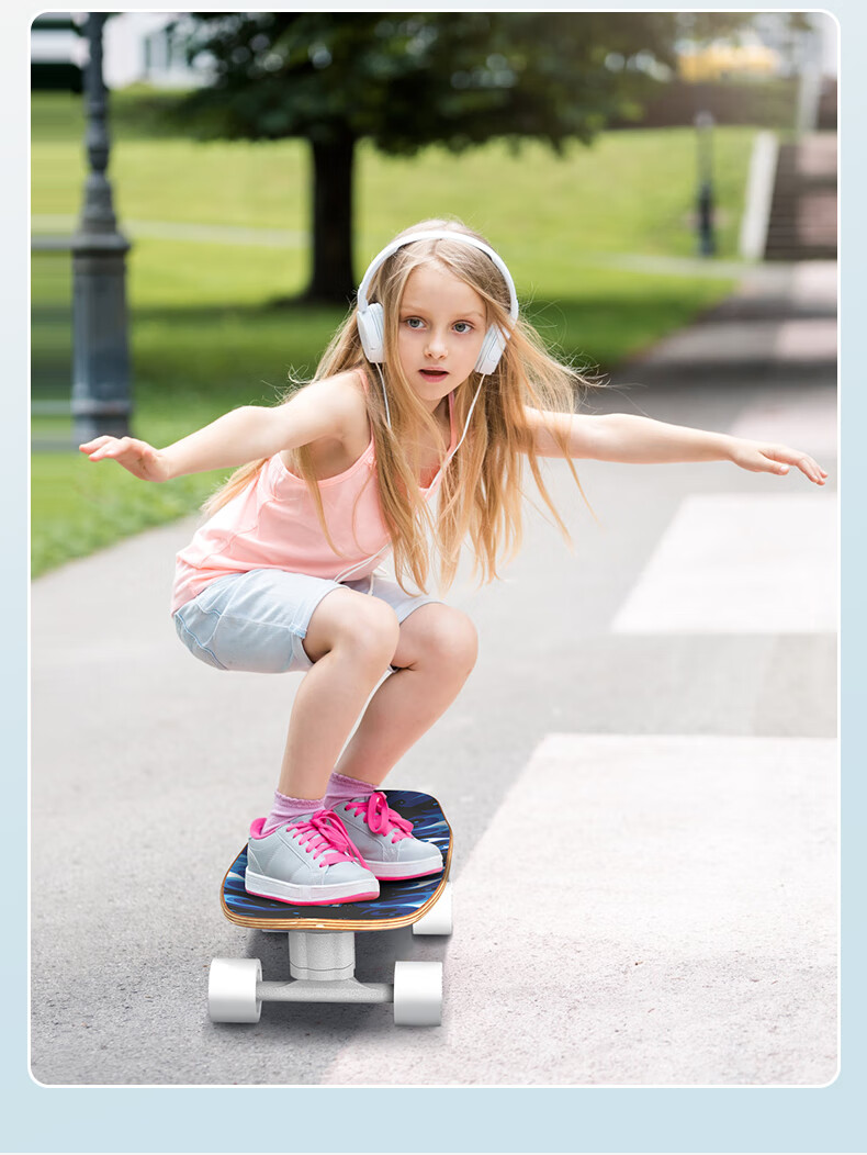 SWAY Land Surfing Professional Skateboard Four-Wheel Adult Fish Board No-Push Street Cruiser Commuter Children's Beginner Road Surfing Board 7