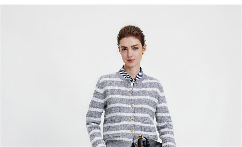 Navikail [Celebrity Style] Italy Small Sailboat Women's 25 New Full Wool Knit Cardigan Jacket 2334095501 3