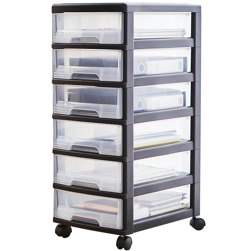 JEKO&JEKO Storage Cabinet, File Cabinet, Multi-Layer Organizer Rack, Narrow Cabinet, Cosmetic Drawer-Style Storage Cabinet, Six Layers