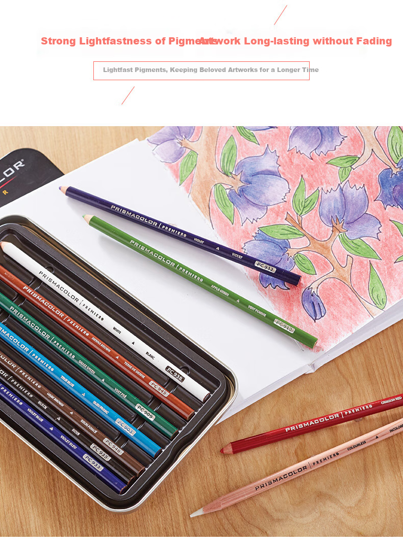 PRISMACOLOR Single-Color Oil-Based Colored Pencil, Drawing Art Supplies for Students, American Sanfu PRISMACOLOR, Cloud Blue PC1023, Art Sketching Drawing Pencil 3