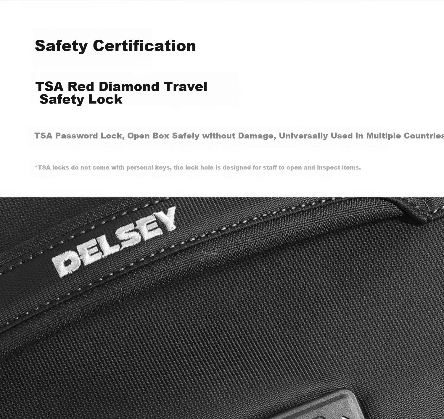 DELSEY French Ambassador Luggage, Ultra-Lightweight Password Lock Suitcase, Soft Fabric Travel Case, 24-Inch 10