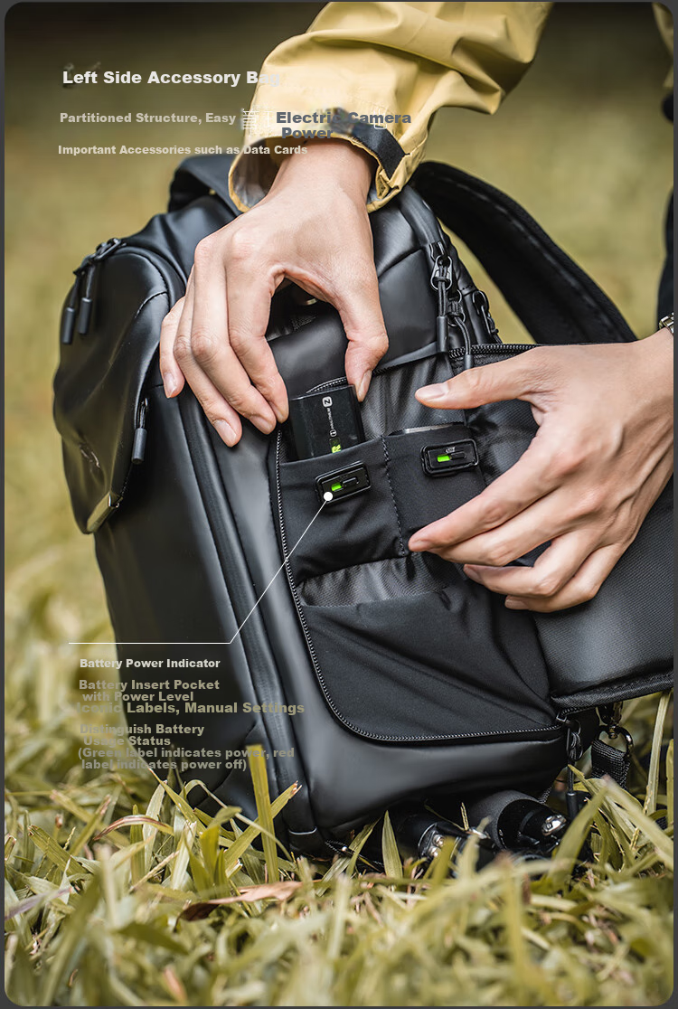 GYXX Gaia C1 Crossbody Camera Bag, Dual-Use Backpack for Men And Women, DSLR And Mirrorless Camera Photography Bag, Storage Inner Liner Bag 15
