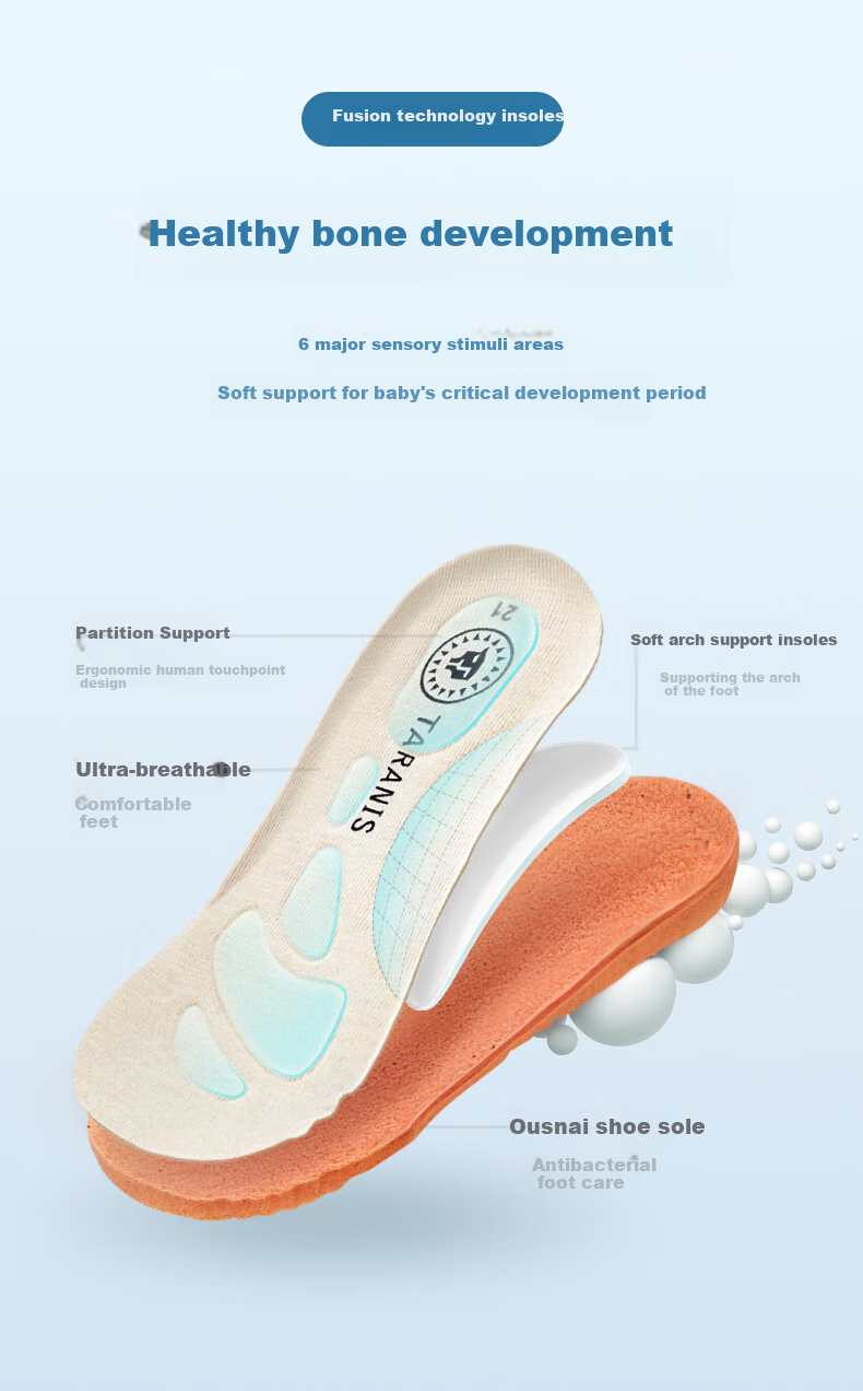 TARANIS Summer New Toddler Shoes, Closed-Toe Anti-Kick Children's Sandals, Non-Slip Breathable Functional Shoes for Baby Boys, White/apricot Color, Size 24 4