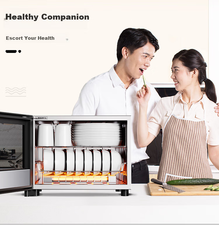 Canbo Disinfection Cabinet, Home Use, Compact Mini Countertop Design, Bowl And Chopstick Sterilizer without Draining, UV Sterilization Cabinet, Baby Bottle Drying And Sterilizing Device, XDZ48-A1 4