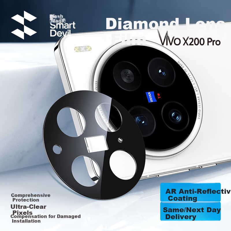 Защитная пленка для камеры Shanmo для Vivo X200Pro, AR, антибликовая, полное покрытие задней камеры, защитная пленка, набор из алмазной пленки