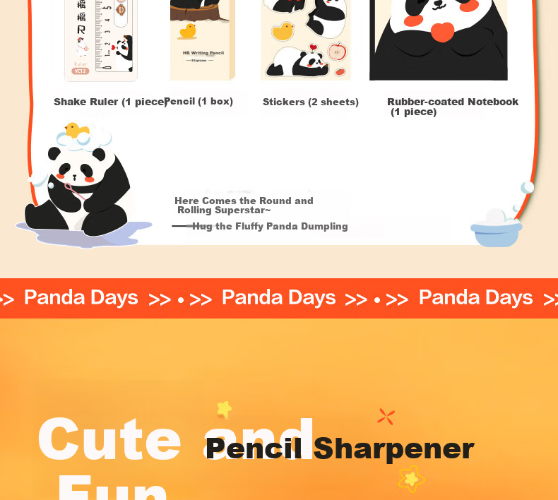 Deli Panda Student Stationery Set Notebook Gift Box, Student Gift Box, Birthday Gift, Graduation Season VG67 4