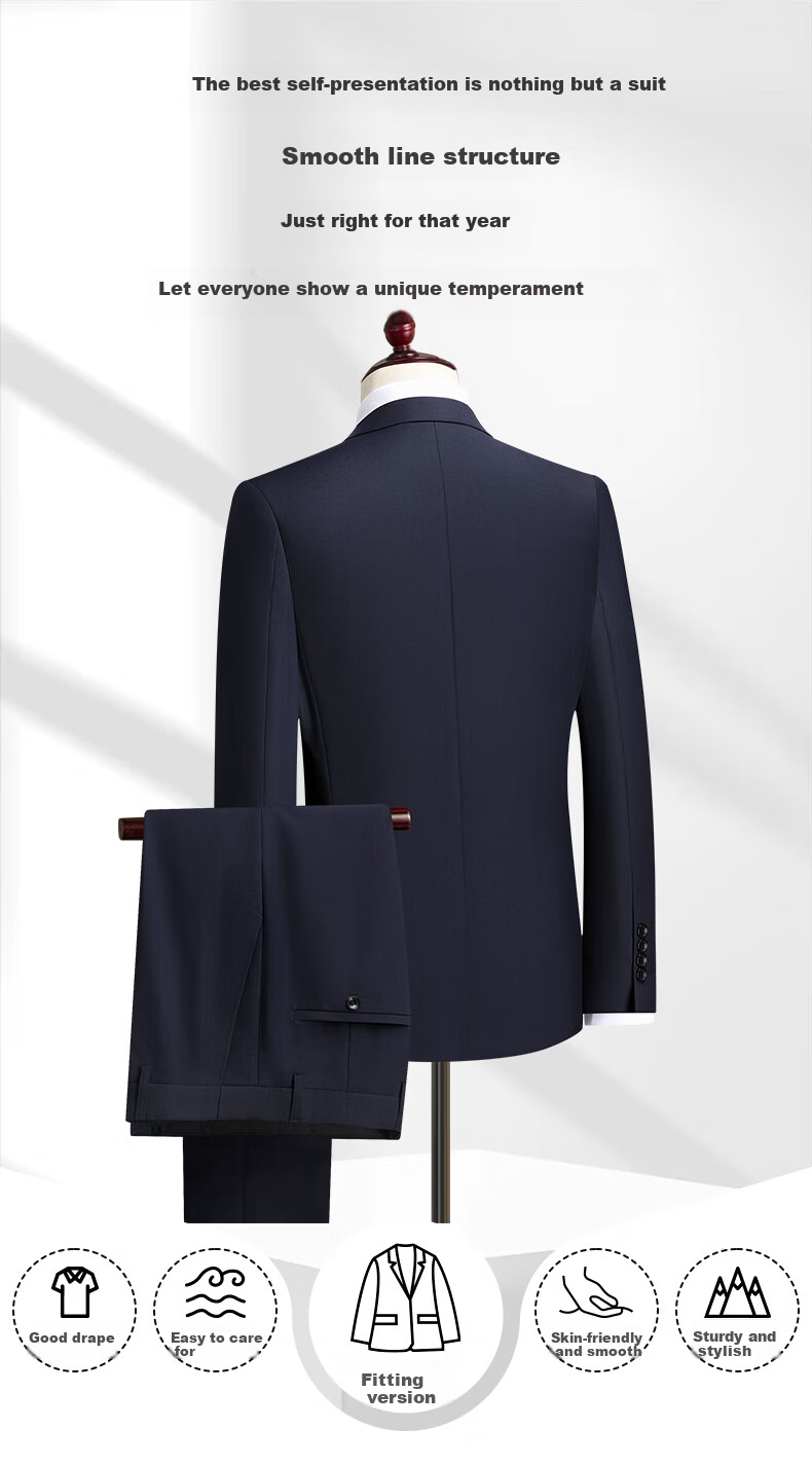 FIRS Men's Suit Set, Slim Fit Professional Formal Wear, Business Attire, Groom's Outfit, Wedding Suit, Men's Clothing 2