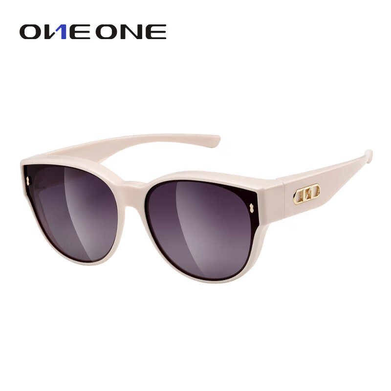 One&one Myopia Polarized Clip-On Sunglasses for Women, UV Protection Sun Glasses with Clip-On Lenses for Men's Glasses