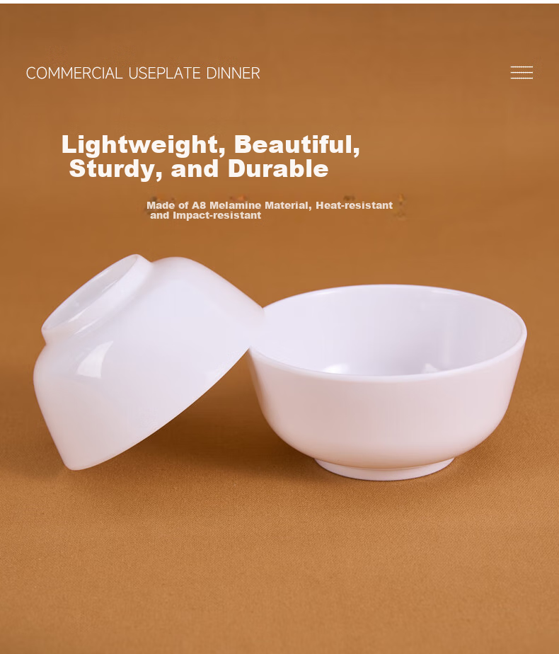 Xinjigaoge XJ5-1 Melamine Straight Bowl, 10 Pieces Per Box, 5-Inch Melamine Noodle Bowl Soup Bowl Rice Bowl, 12.5*6cm 1