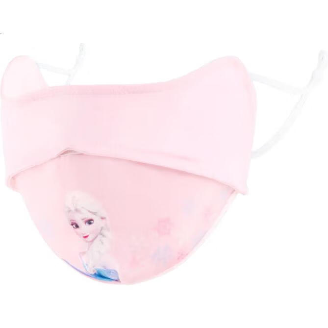 Disney Children's Sun Protection Face Mask, Summer Lightweight Version, Girls' Ice Silk UV-Resistant Sunshade, SP75182 Pink, Size L