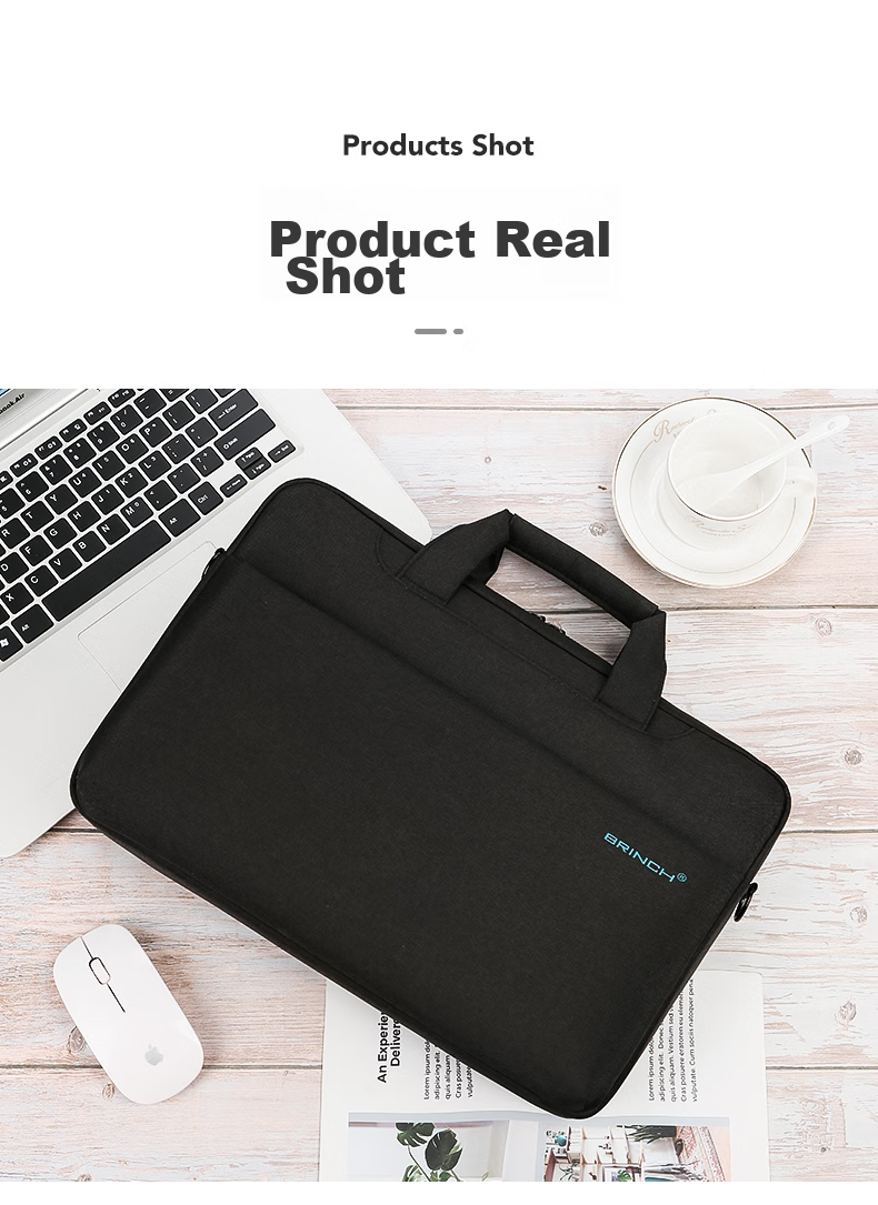 BRINCH Laptop Bag, 15/16 Inch Business Travel Handheld Shoulder Bag, Suitable for Apple And Huawei Laptops 11