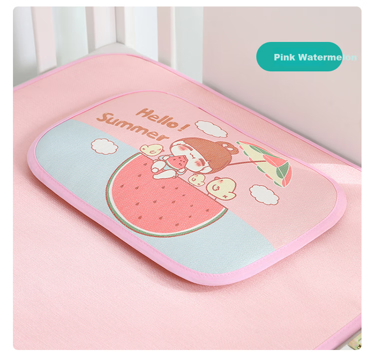 9I9 Baby Pillow, Summer Children's Buckwheat Hull Pillow, Ice Silk Baby Crib Pillow Cover, Removable And Washable, A54 Dinosaur 14