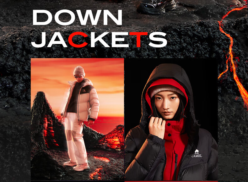 Camel Volcano PRO Goose Down Jacket Dilireba Same Style Unisex Thickened Hooded Down Coat M35CR07101 5