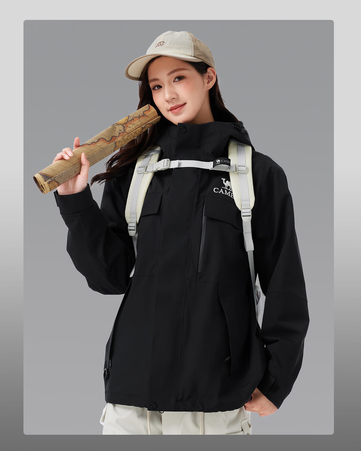 CAMEL Outdoor 3-in-1 Detachable Waterproof Cold-Resistant Mountaineering Jacket O611 for Men and Women 4