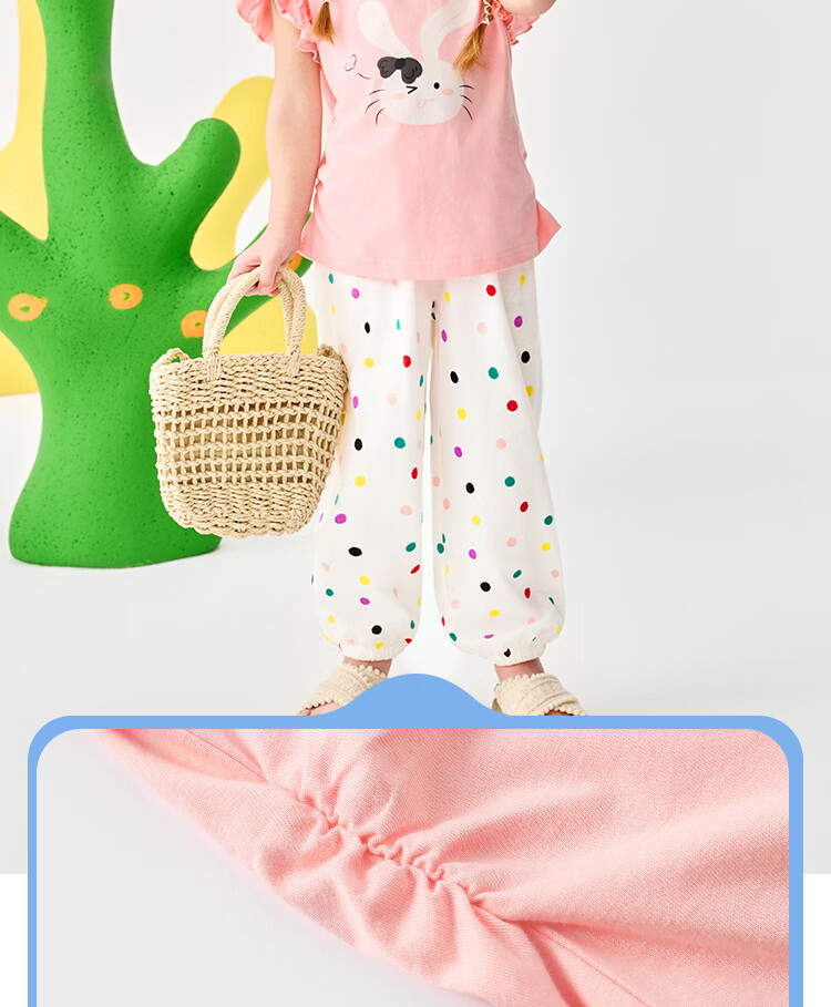Badibadi Summer Baby Toddler Girls Cotton Short Sleeve T-Shirt and Pants Set Lightweight Breathable Doll Baby Size 90 8