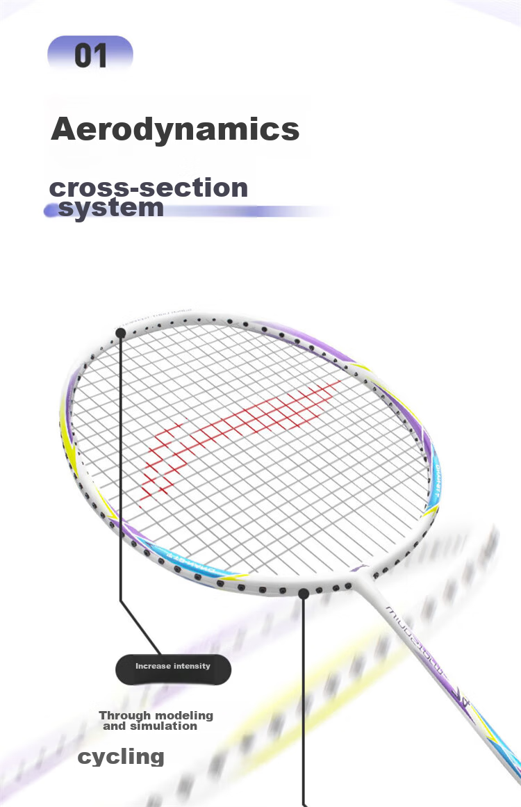 Li-Ning Badminton Racket, Storm 72 Full Carbon High Weight WS72 Ultra-Light 6U Black Single Racket, AYPT437-6 4