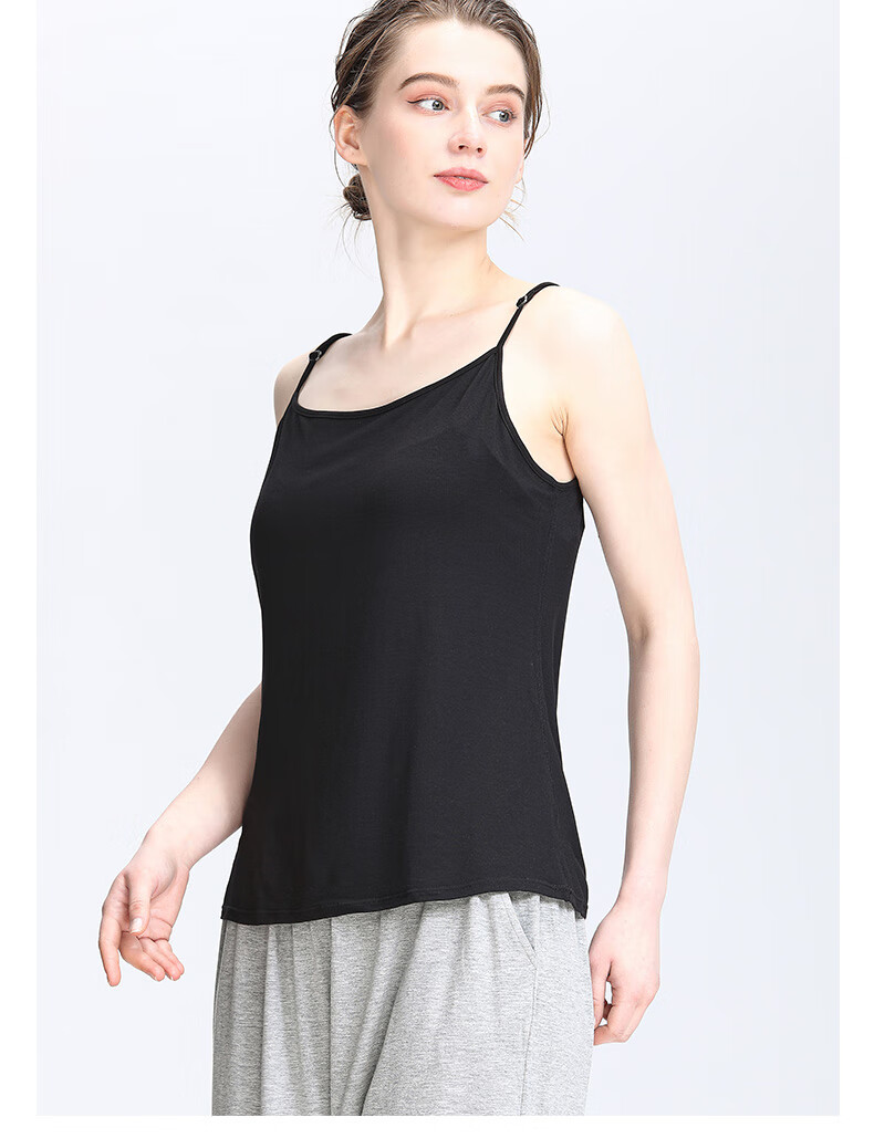 Little Nurse Women's Modal Camisole Tank Top Summer Sleeveless Base Layer SSB054 Black XL (175) 11