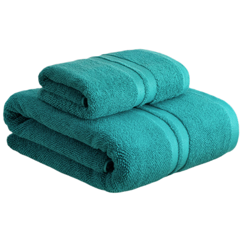 HOYO Japan Pure Cotton Bath Wrap Extra Large Thick Absorbent Antibacterial Men's Towel Set Two Pieces Gem Green Sports