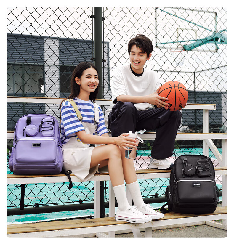 Xinxiuli Student Backpack for Middle And High School Boys And Girls, Stylish Double Shoulder Bag with Antibacterial Design, Lightweight And Large Capacity 2