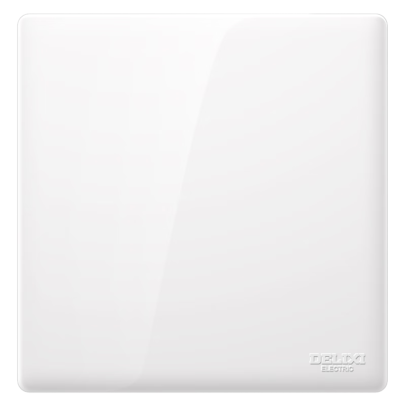 DELIXI Switch Socket Panel, 86-Type Ultra-Thin Bright Surface Large Plate CD260, White, Single Switch with Multiple Control Options