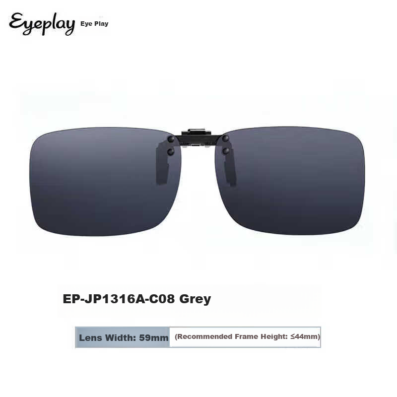 EYEPLAY Polarized Clip-On Sunglasses for Men And Women, Myopia Glasses for Drivers JP1316A-C08
