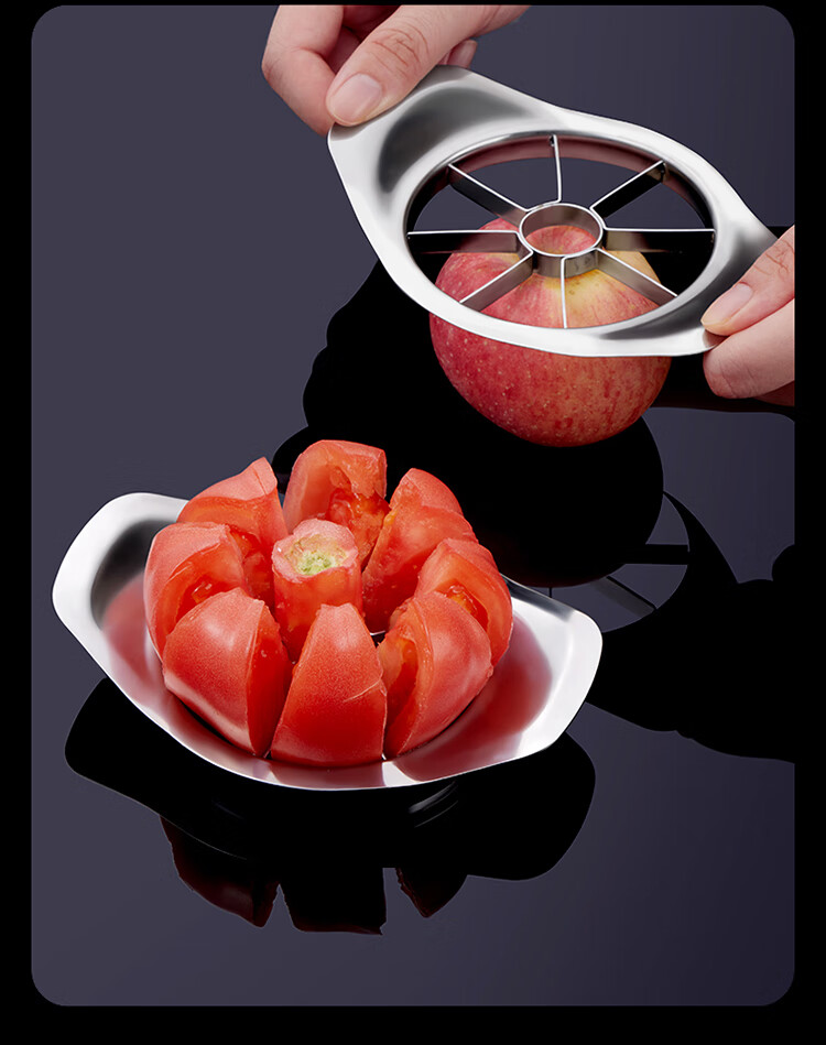 Baijie Stainless Steel Apple Cutter Orange Fruit Slicer Watermelon Divider Core Remover 3