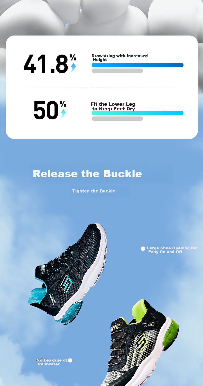 Skechers Kids' Slip-On Sneakers, Fashionable Casual Shoes for Boys, Breathable Sports Shoes for Spring And Autumn, Model 403834L 11