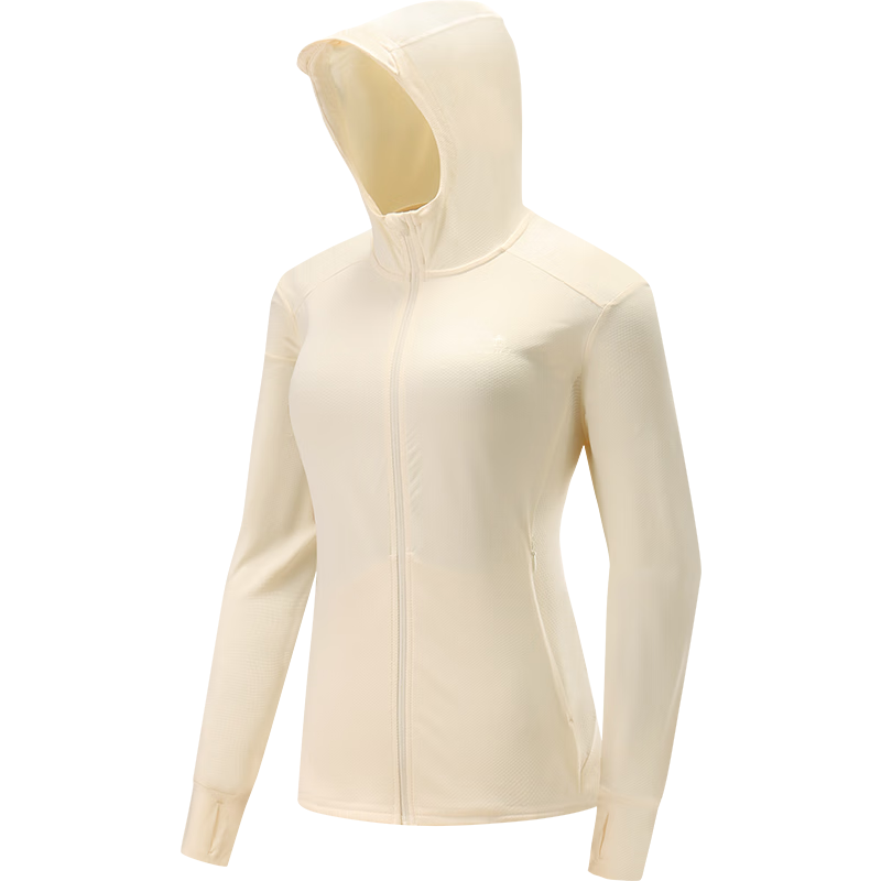 CAMEL Women's Sun Protection Hooded Sports Casual Lightweight Jacket Spring Summer Thin Coat J23BASLX001A Light Moon Yellow XL