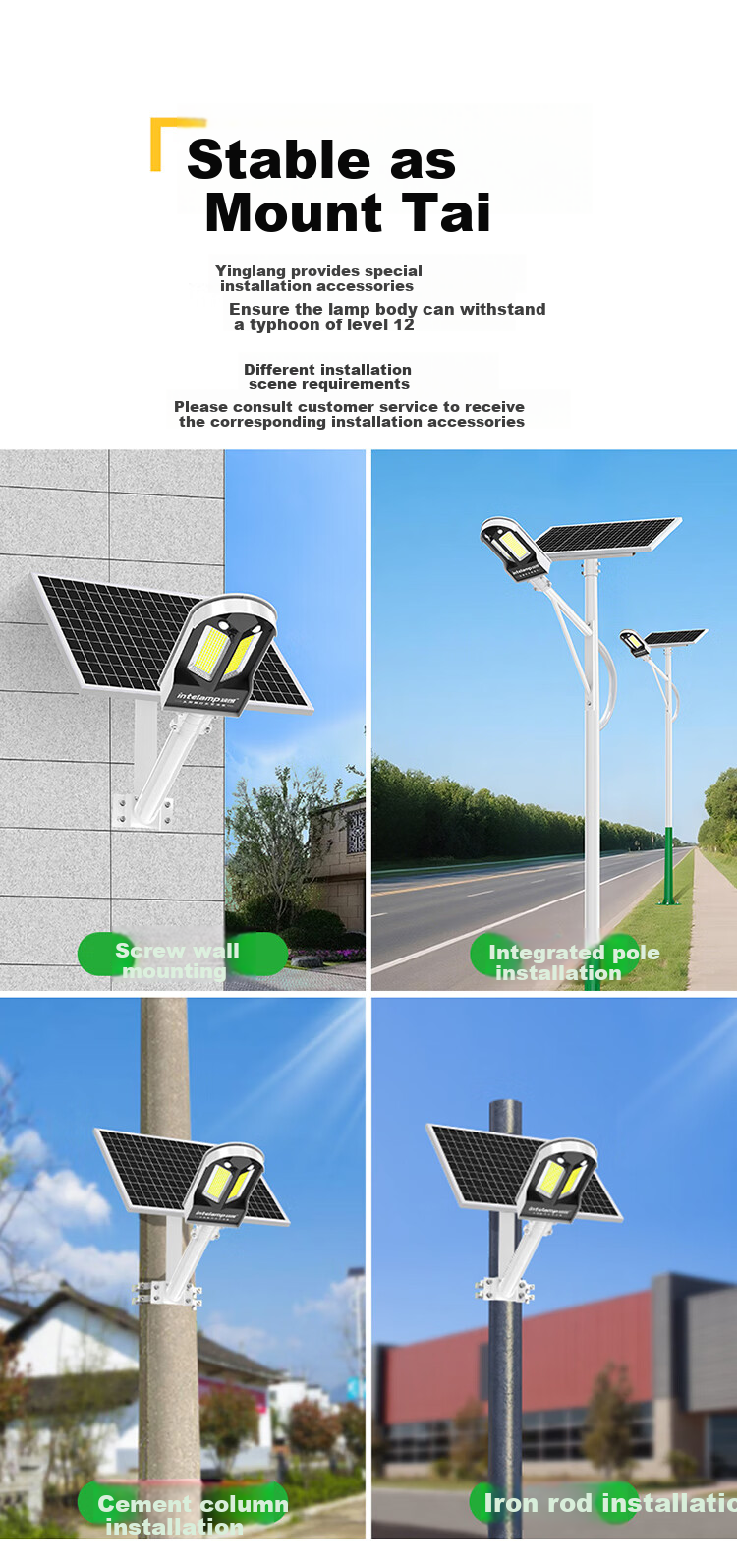 Intelamp Solar Light, Outdoor Yard Street Lamp, Home Garden Light, Floodlight, New Rural Lighting, Automatic Light Switches on at Night 6