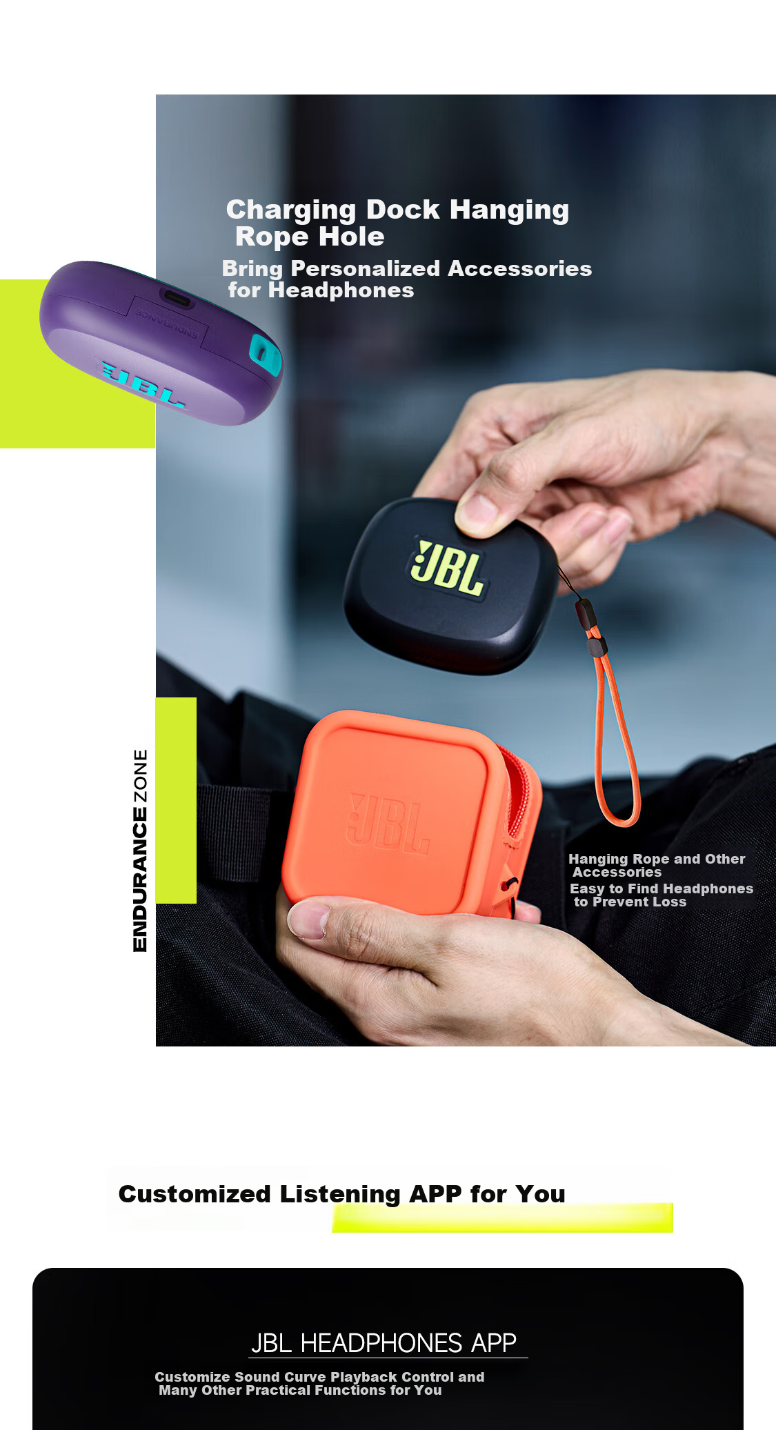 JBL ZONE [Wang Chulin's Choice], Yuedong Huan, True Wireless Open-Style, Sports Earphones, Ear-Hook Bluetooth Headphones, Compatible with Apple 18 Pro, Coast Blue 16
