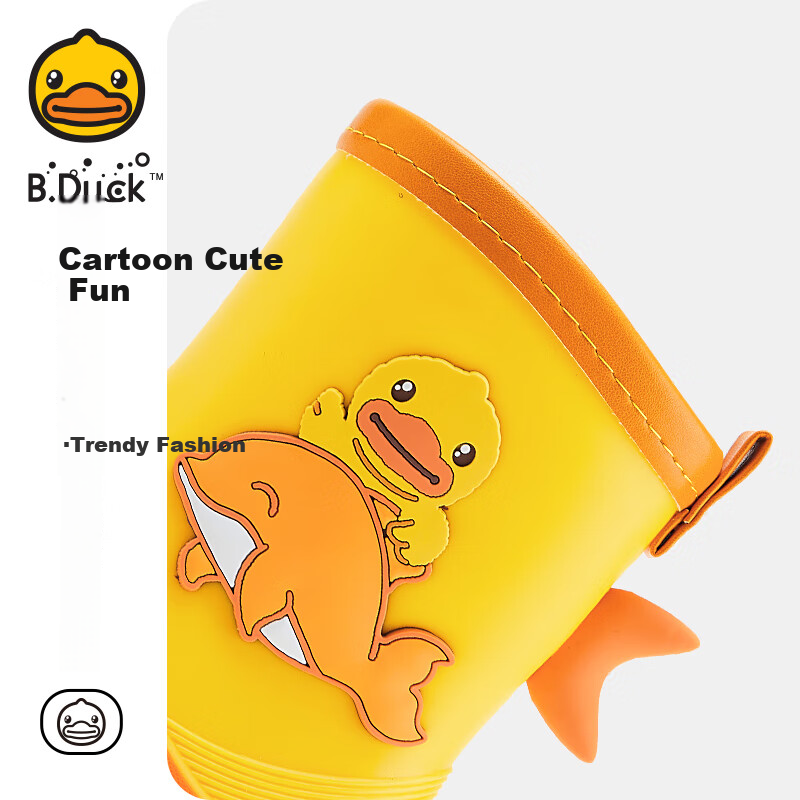 B.Duck Children's Rain Boots, Cute Cartoon Design for Boys And Girls, Mid-Calf Waterproof Rain Shoes for Summer, Model 5914, Pink, Size 30