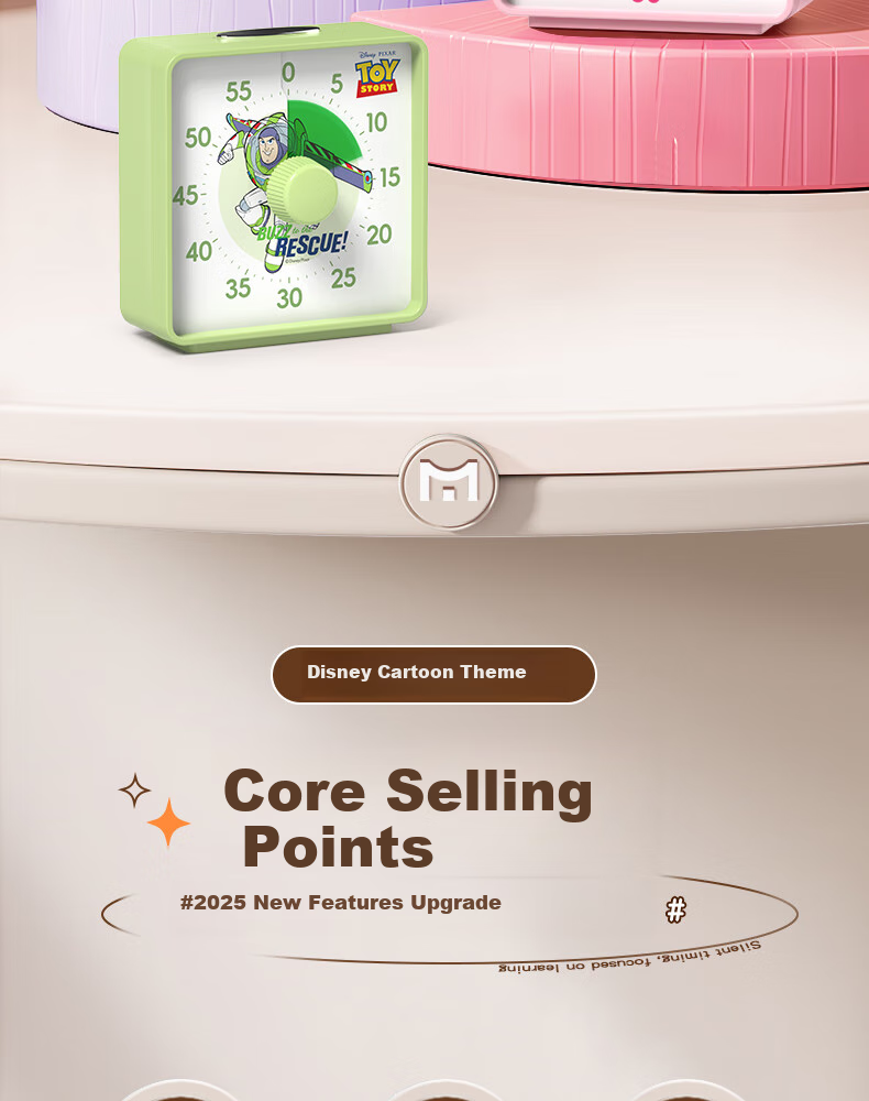 Timess Disney Collaboration Visual Timer, Student Time Management Tool, Kitchen Cooking Electronic Timer, Live Streaming Timer, Back to School 3