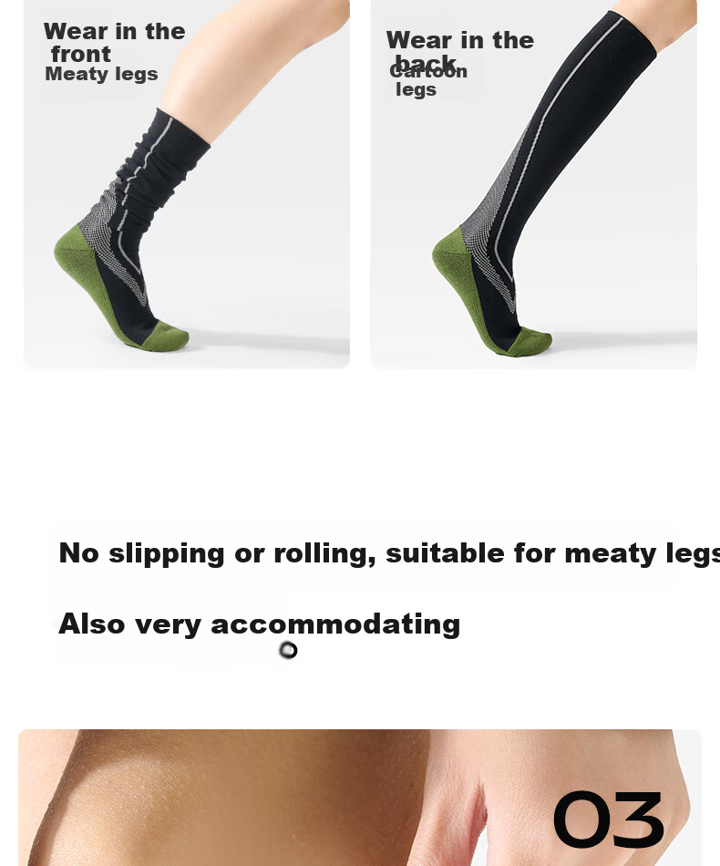 JKN Professional Sports Compression Socks [Shock-Absorbing Pressure Distribution] Airplane Socks Slimming Calf Socks for Hiking, Tennis, Running And Fitness 12