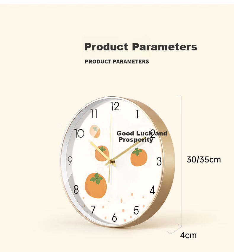 BBA Wall Clock, Auspicious And Fresh Design for Living Room, Creative Wall-Mounted Clock, A235 Rose Gold, 30cm 4